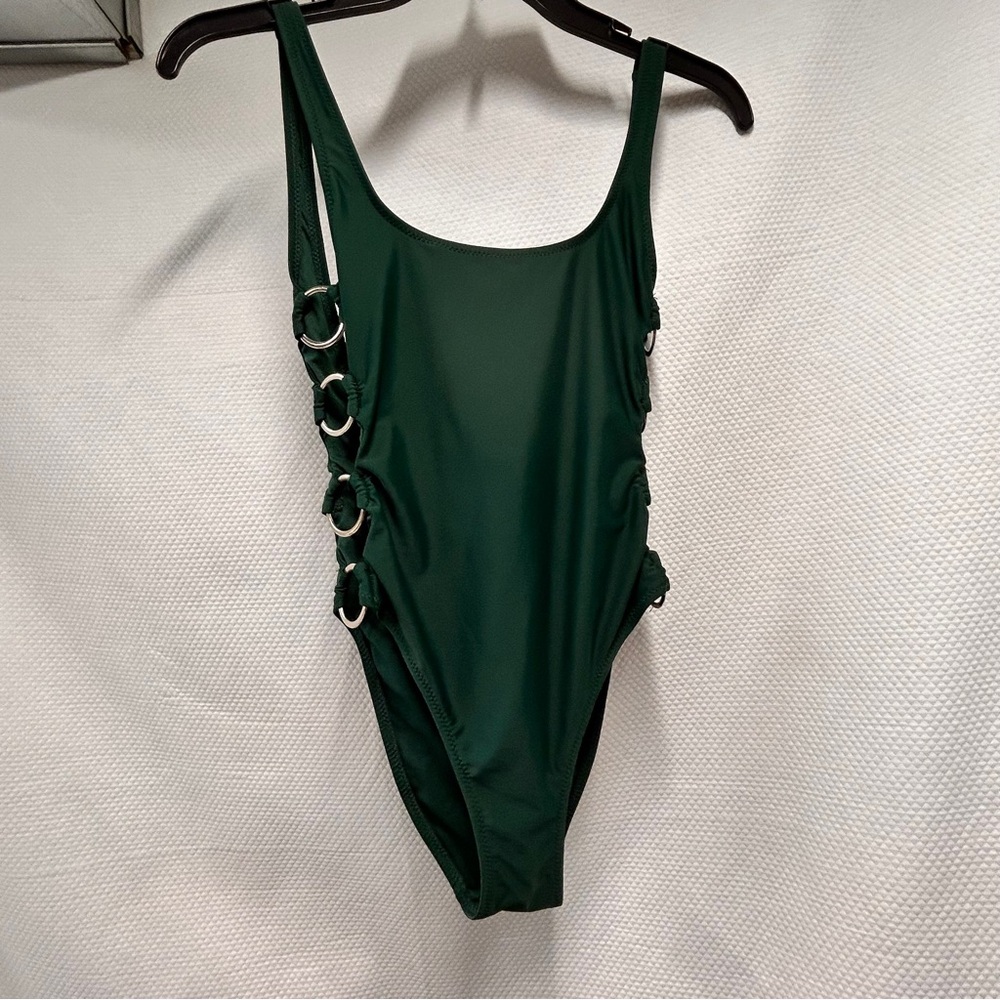 Kensie Teal Swimwear with Side Accents